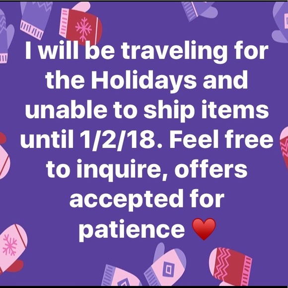PLEASE NOTE: TRAVELING FOR THE HOLIDAYS - Picture 1 of 1